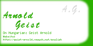 arnold geist business card